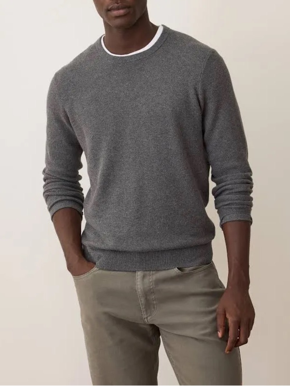 Marine Layer Sweater Tee Charcoal Grey Medium